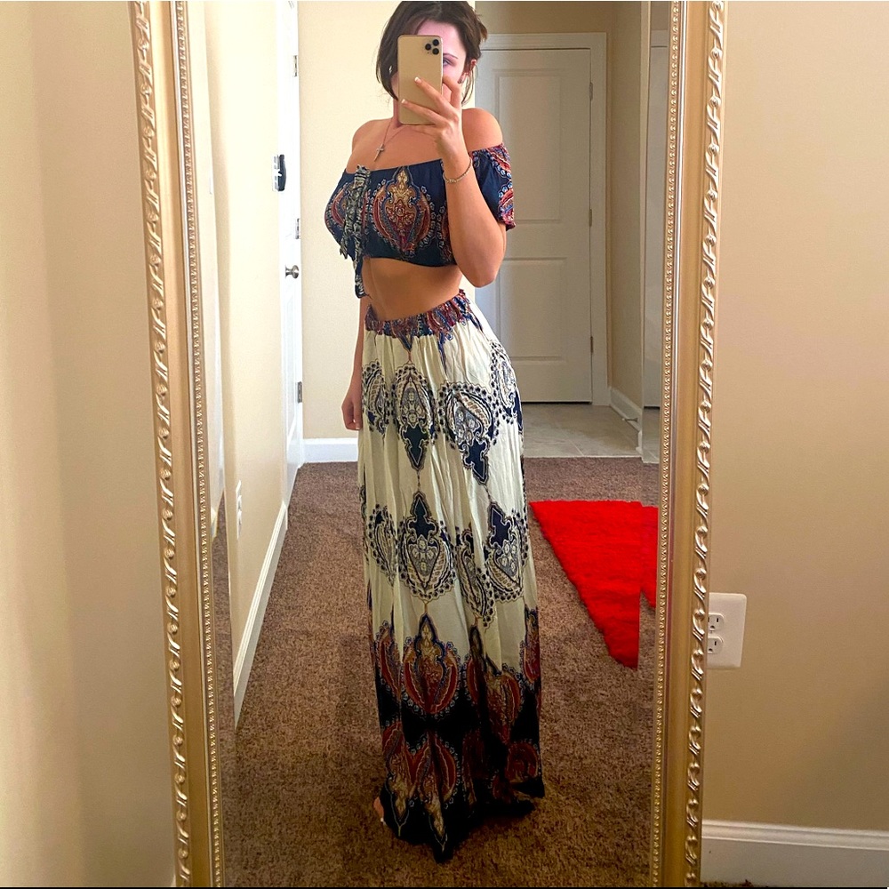 Skirt set with matching top